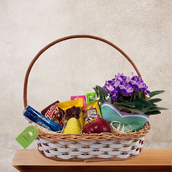 Cesta Café da Manhã Completo com Flores